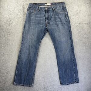 Levis 505 Jeans Mens 38x30‎ Blue Denim Pants Regular Straight American Y2K Retro